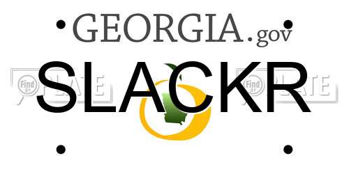SLACKR Georgia License Plate