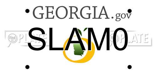 SLAM0 Georgia License Plate
