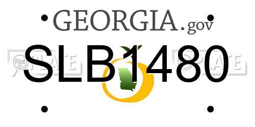 SLB1480 Georgia License Plate