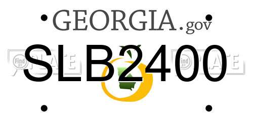SLB2400 Georgia License Plate