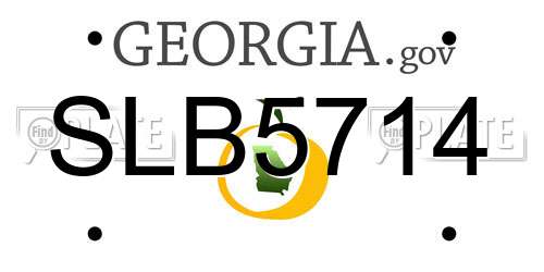 SLB5714 Georgia License Plate