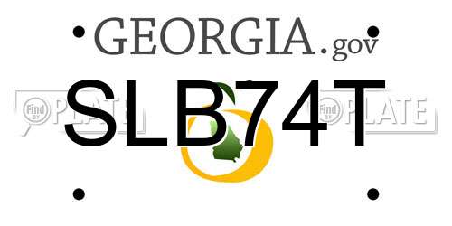 SLB74T Georgia License Plate