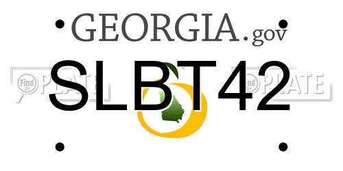 SLBT42 Georgia License Plate