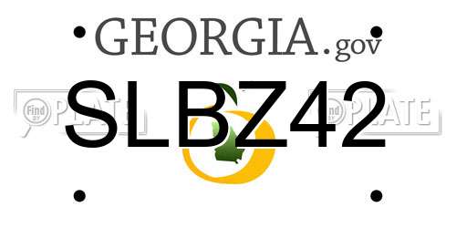 SLBZ42 Georgia License Plate
