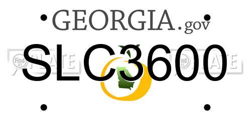 SLC3600 Georgia License Plate