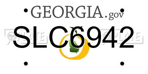 SLC6942 Georgia License Plate