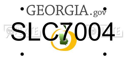 SLC7004 Georgia License Plate