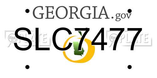 SLC7477 Georgia License Plate