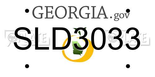 SLD3033 Georgia License Plate