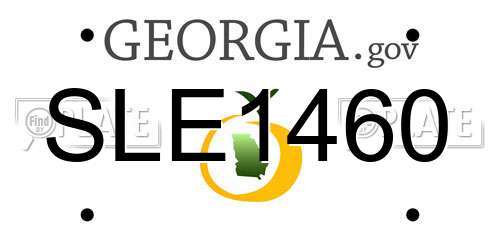 SLE1460 Georgia License Plate