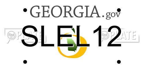 SLEL12 Georgia License Plate
