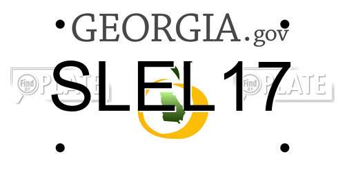 SLEL17 Georgia License Plate