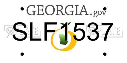 SLF1537 Georgia License Plate