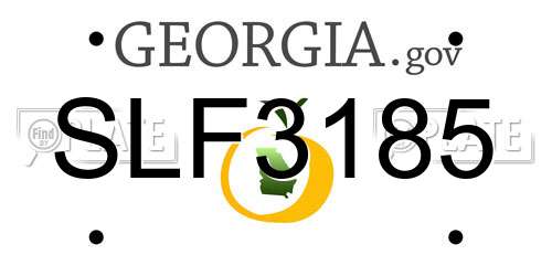 SLF3185 Georgia License Plate