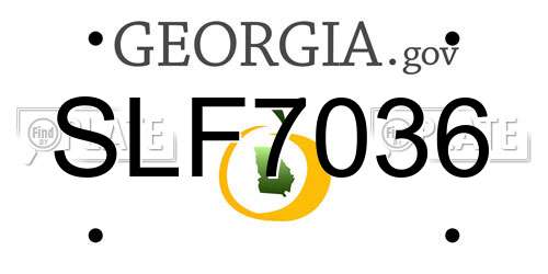 SLF7036 Georgia License Plate