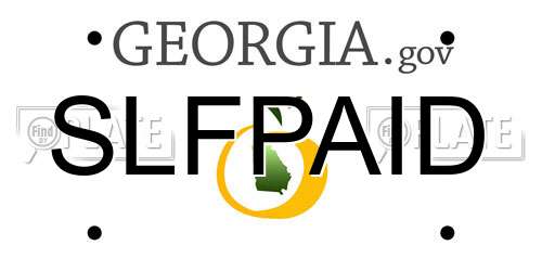 SLFPAID Georgia License Plate