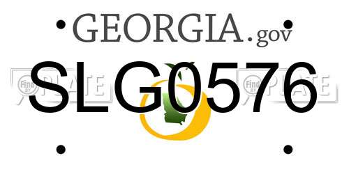 SLG0576 Georgia License Plate