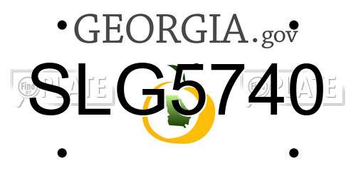 SLG5740 Georgia License Plate