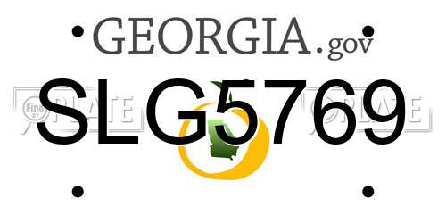 SLG5769 Georgia License Plate