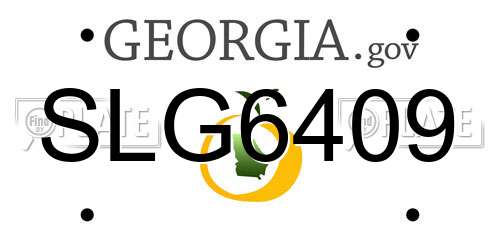 SLG6409 Georgia License Plate