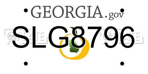 SLG8796 Georgia License Plate