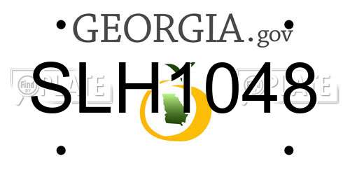 SLH1048 Georgia License Plate