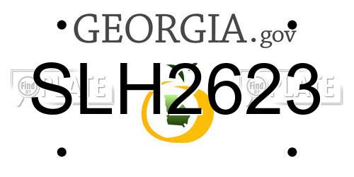 SLH2623 Georgia License Plate