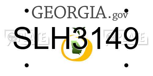 SLH3149 Georgia License Plate
