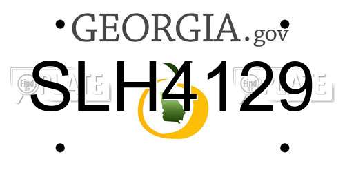 SLH4129 Georgia License Plate