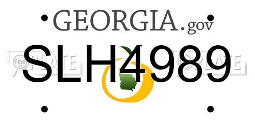 SLH4989 Georgia License Plate