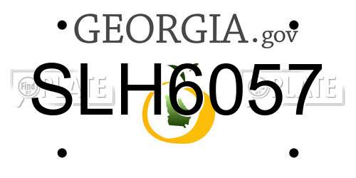 SLH6057 Georgia License Plate