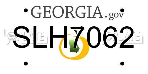 SLH7062 Georgia License Plate