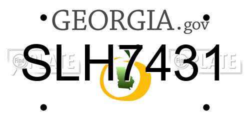 SLH7431 Georgia License Plate