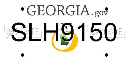 SLH9150 Georgia License Plate