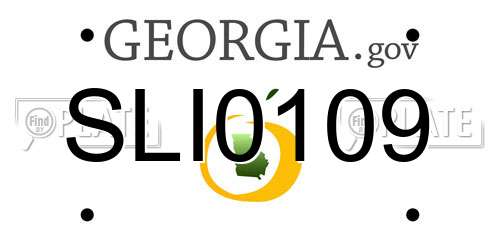 SLI0109 Georgia License Plate