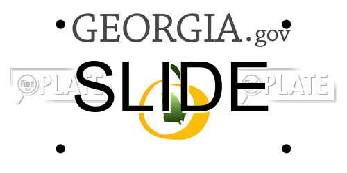 SLIDE Georgia License Plate