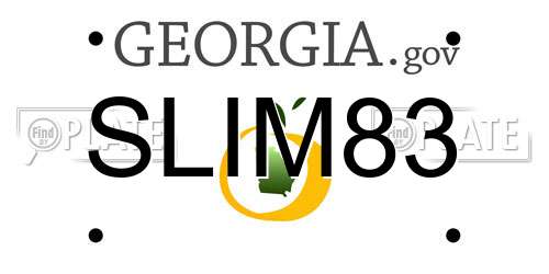 SLIM83 Georgia License Plate