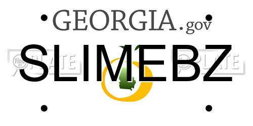 SLIMEBZ Georgia License Plate