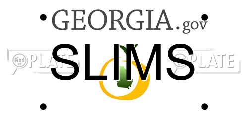 SLIMS Georgia License Plate
