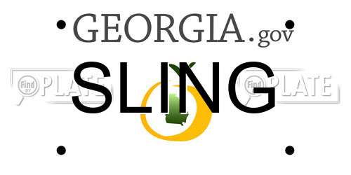 SLING Georgia License Plate