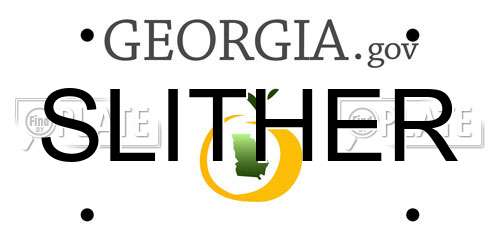 SLITHER Georgia License Plate