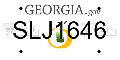 SLJ1646 Georgia License Plate