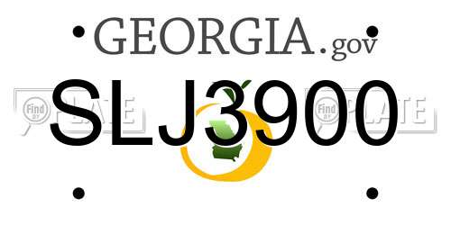 SLJ3900 Georgia License Plate
