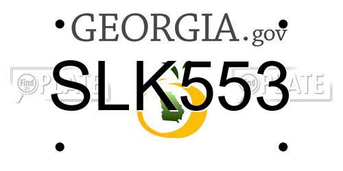 SLK553 Georgia License Plate