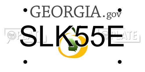 SLK55E Georgia License Plate