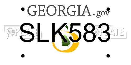 SLK583 Georgia License Plate