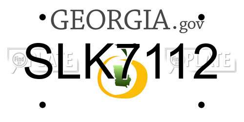 SLK7112 Georgia License Plate