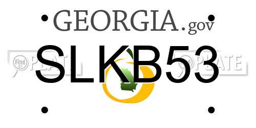 SLKB53 Georgia License Plate
