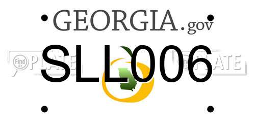 SLL006 Georgia License Plate