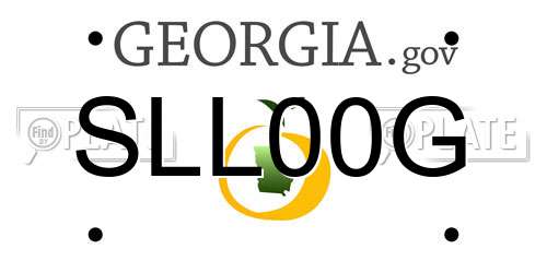 SLL00G Georgia License Plate